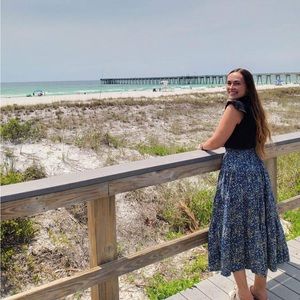 Blue Floral Maxi Dress